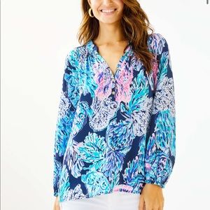 EEUC Lilly Pulitzer Elsa Silk Top, Sz XS